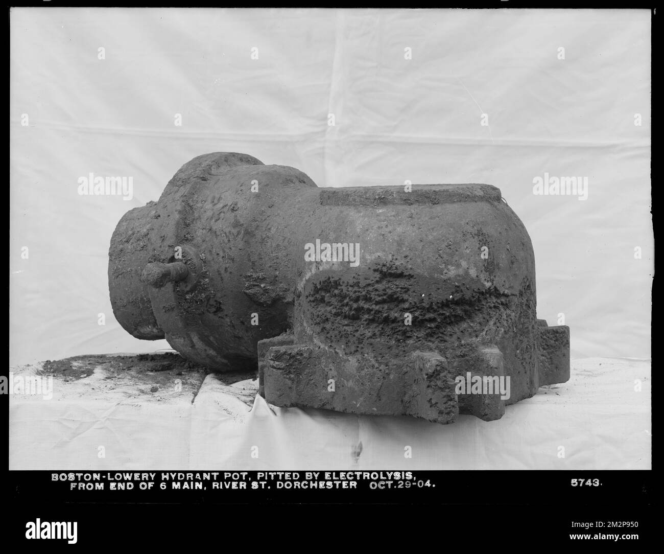 Electrolysis, Boston Water Works, BostonLowery hydrant pot, from end