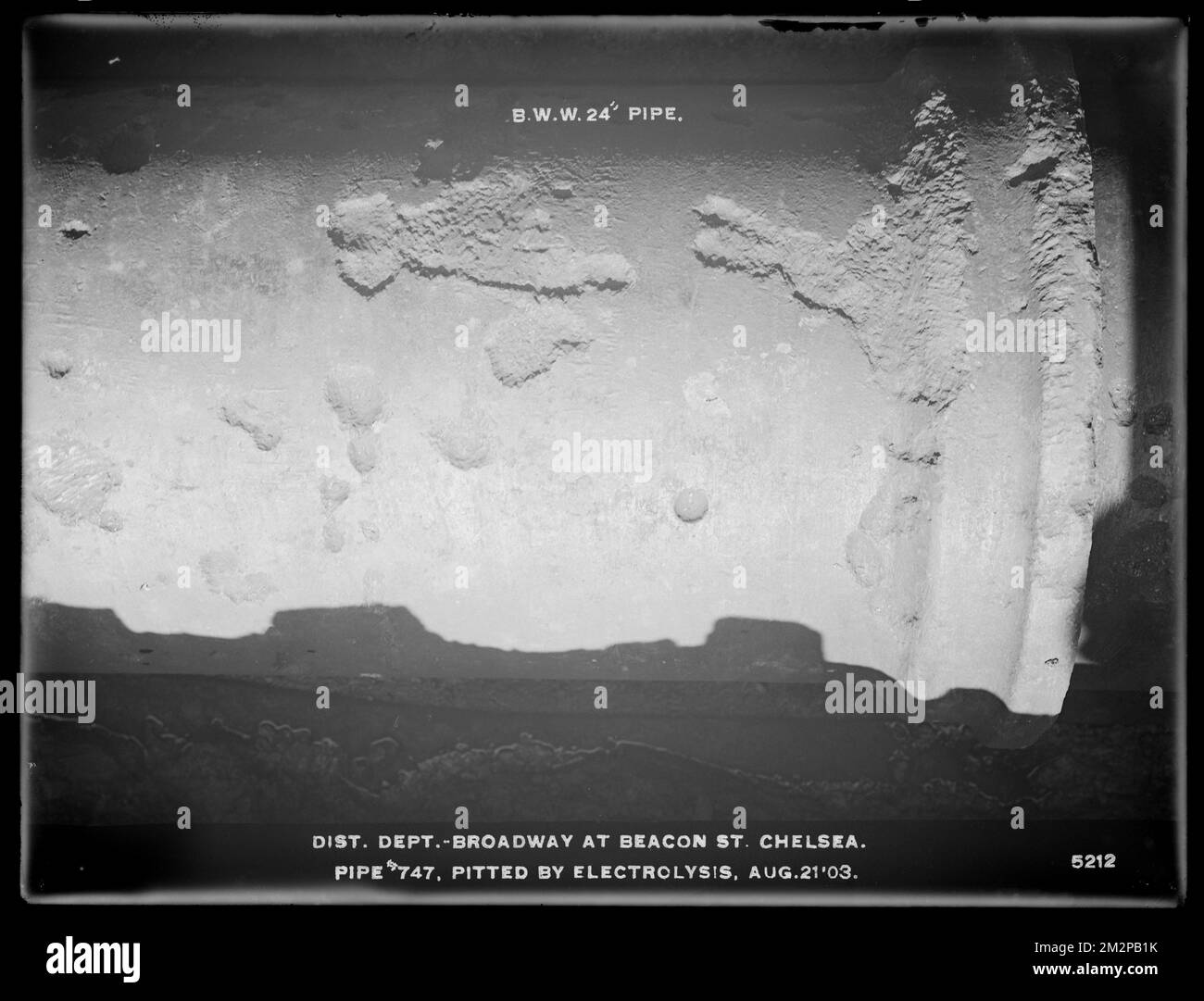 Electrolysis, Low Service Pipe Lines, Broadway at Beacon Street (old