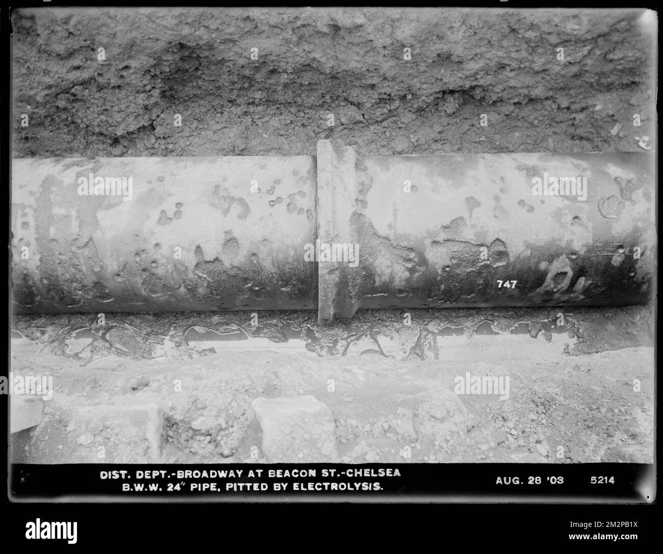 Electrolysis, Low Service Pipe Lines, Broadway at Beacon Street (old