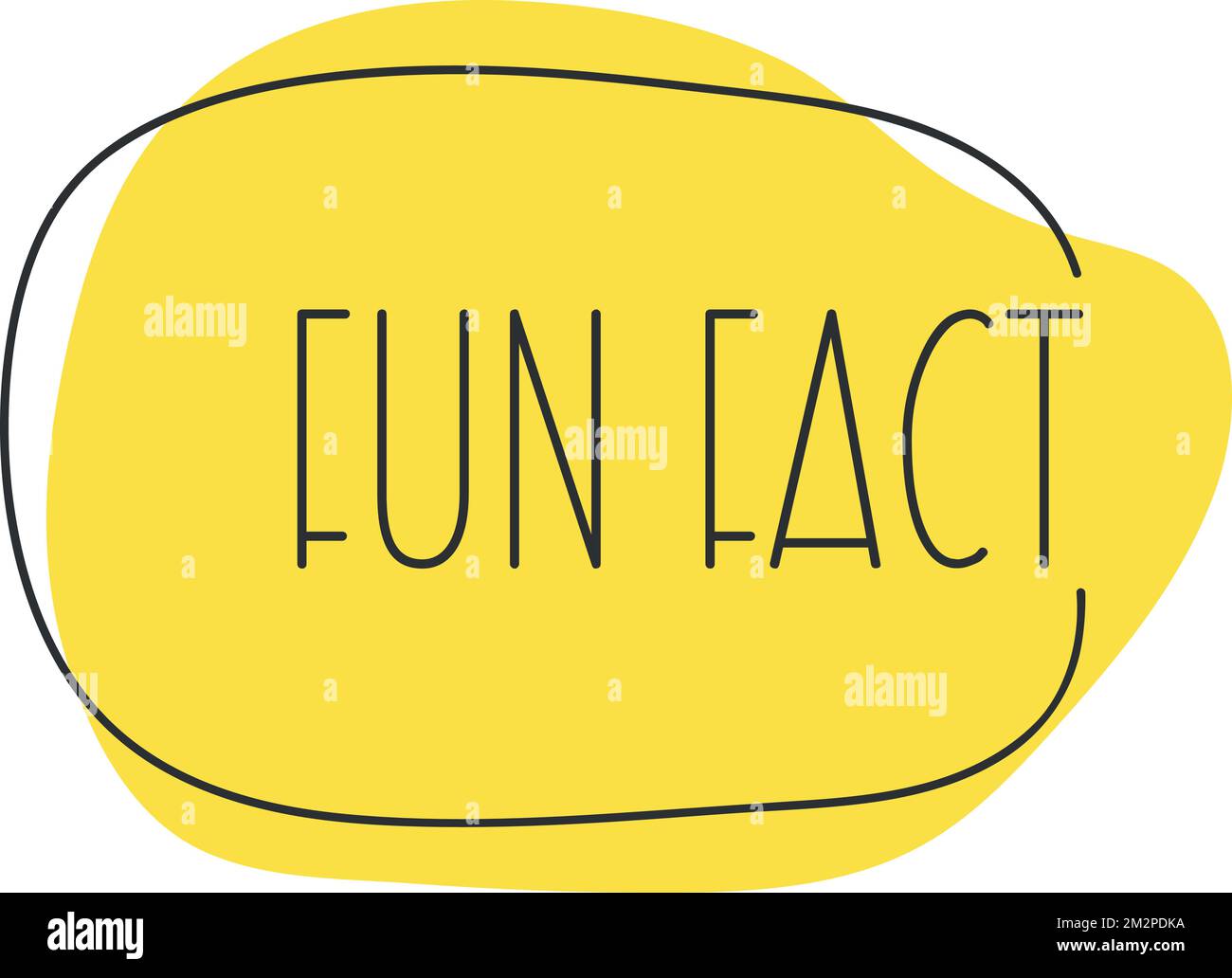 Fun Fact on doodle speech bubble. Vector illustration eps 10 Stock Vector