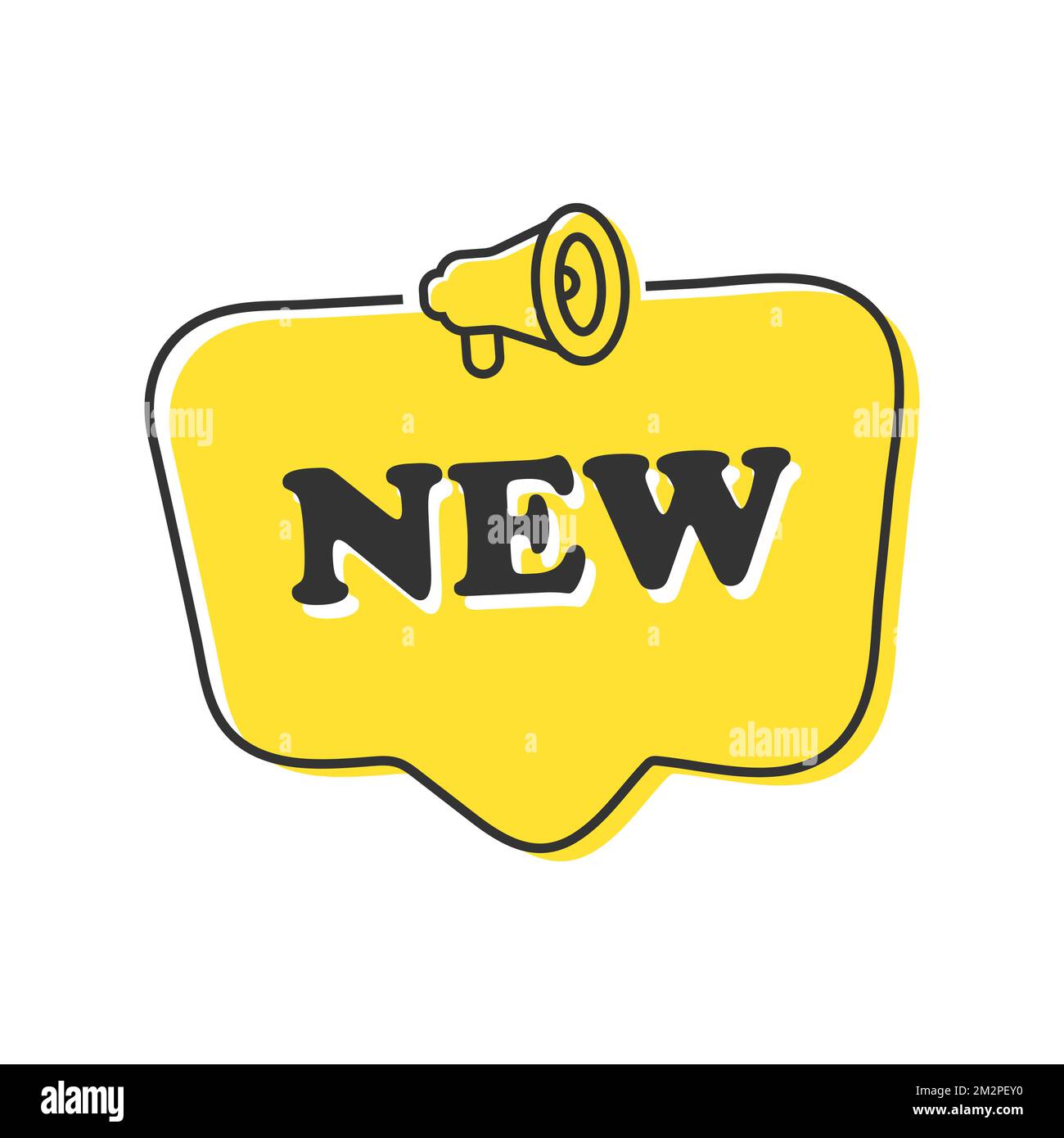 New sign. new square speech bubble. new Stock Vector