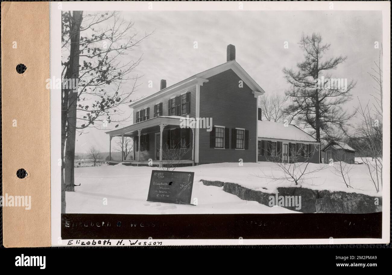 Elizabeth H. Wesson, house, Ware, Mass., Dec. 23, 1932 Parcel no. 189