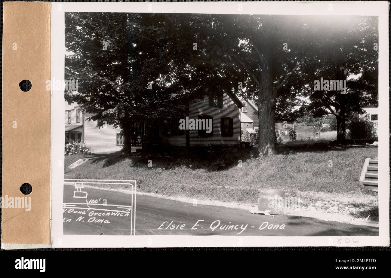 Elsie E. Quincy, house, barn, North Dana, Dana, Mass., July 30, 1928
