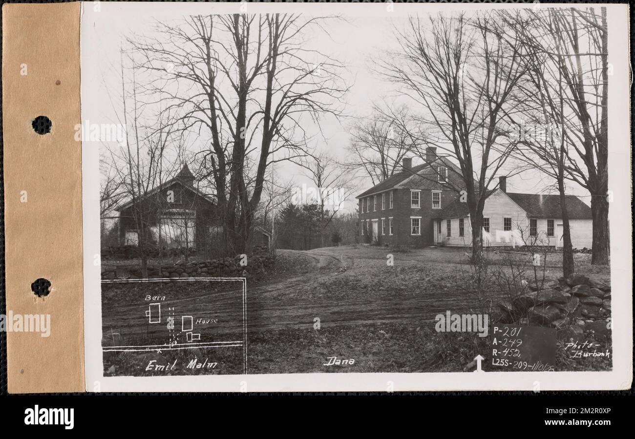 Emil Malm, house, barn etc., Dana, Mass., Jan. 10, 1928 Parcel no