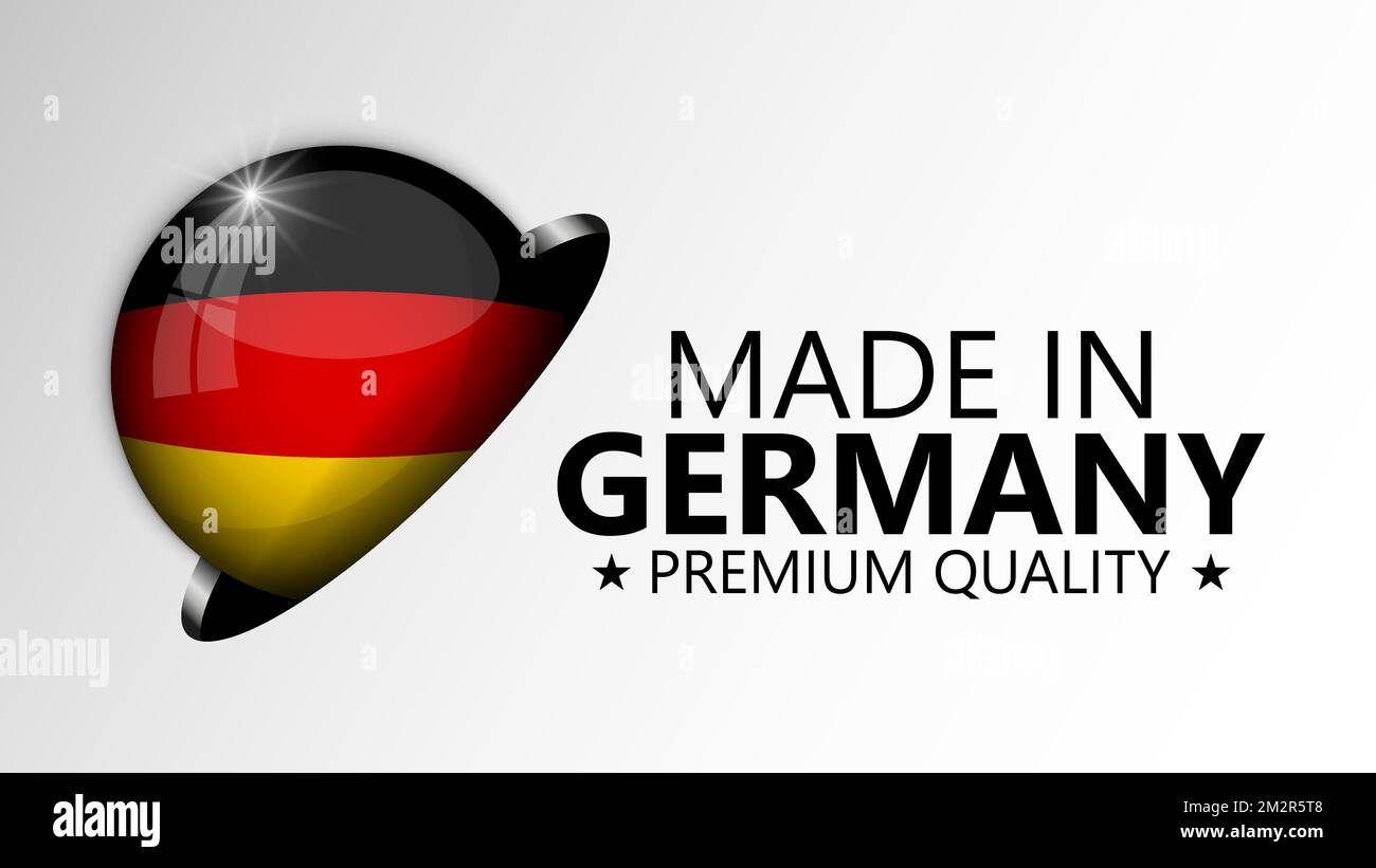 Made in Germany graphic and label. Element of impact for the use you