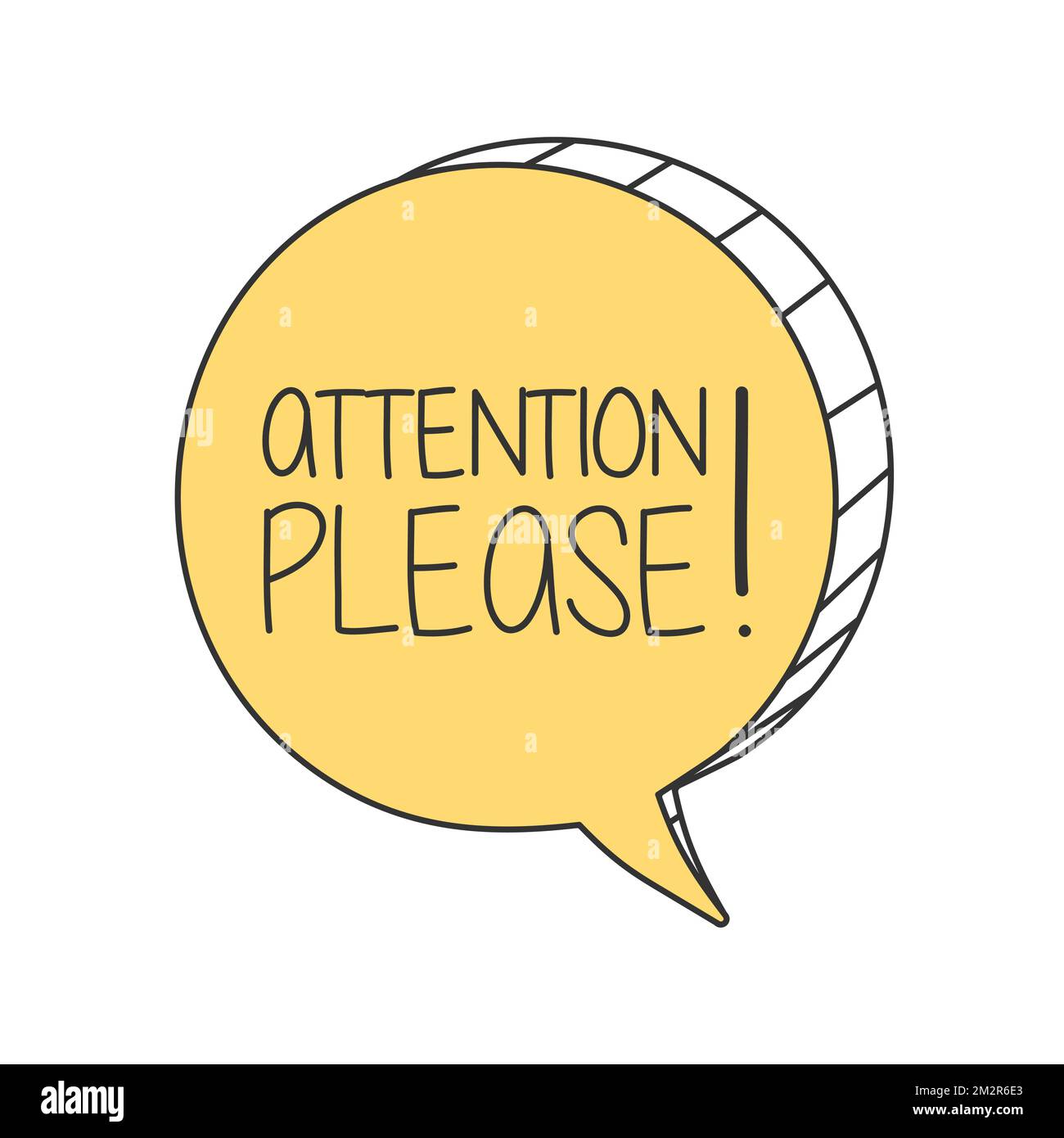 attention please retro speech bubble. Vector illustration eps 10 Stock ...