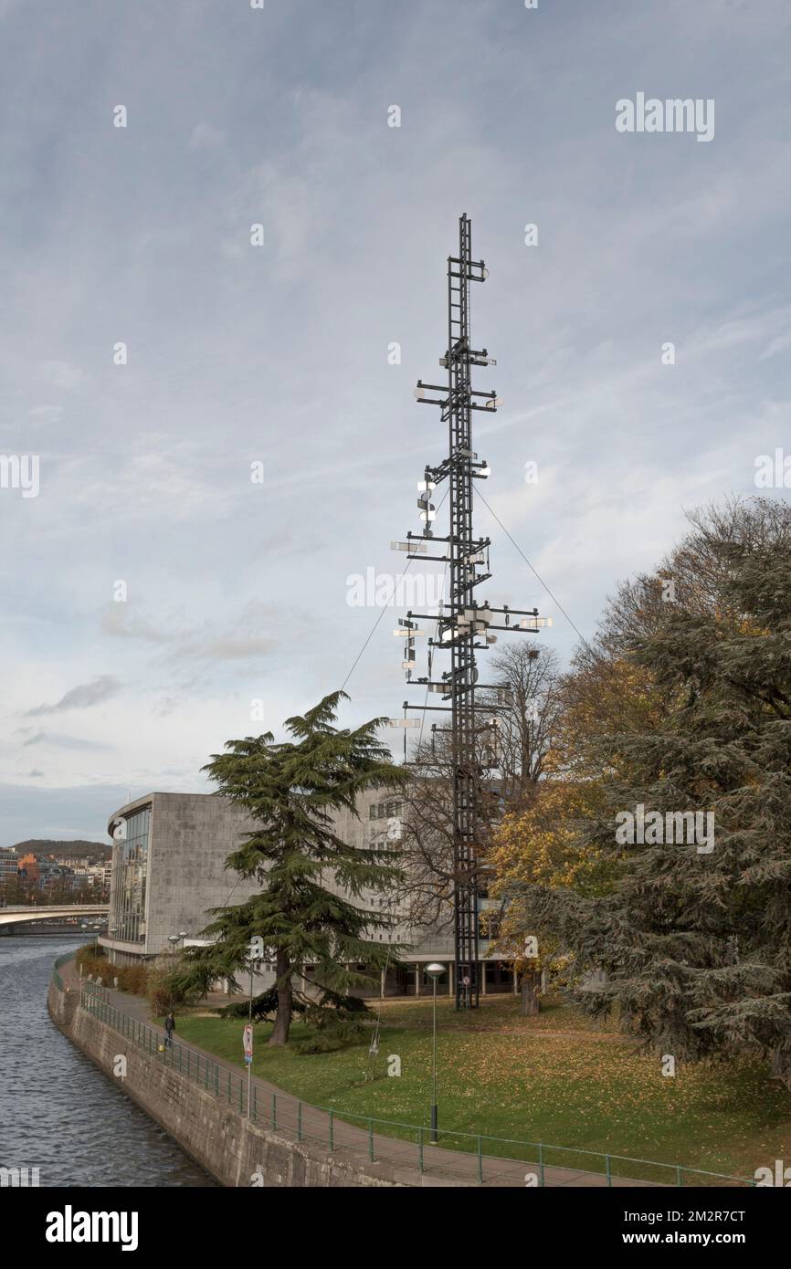 Liege. Wallonia - Belgium 31-10-2021. Weather forecast station in Liege. Meteorologie Stock Photo