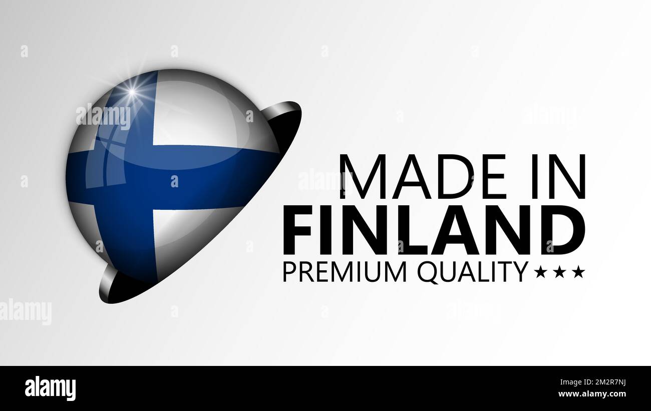 Made in Finland graphic and label. Element of impact for the use you want to make of it. Stock Vector