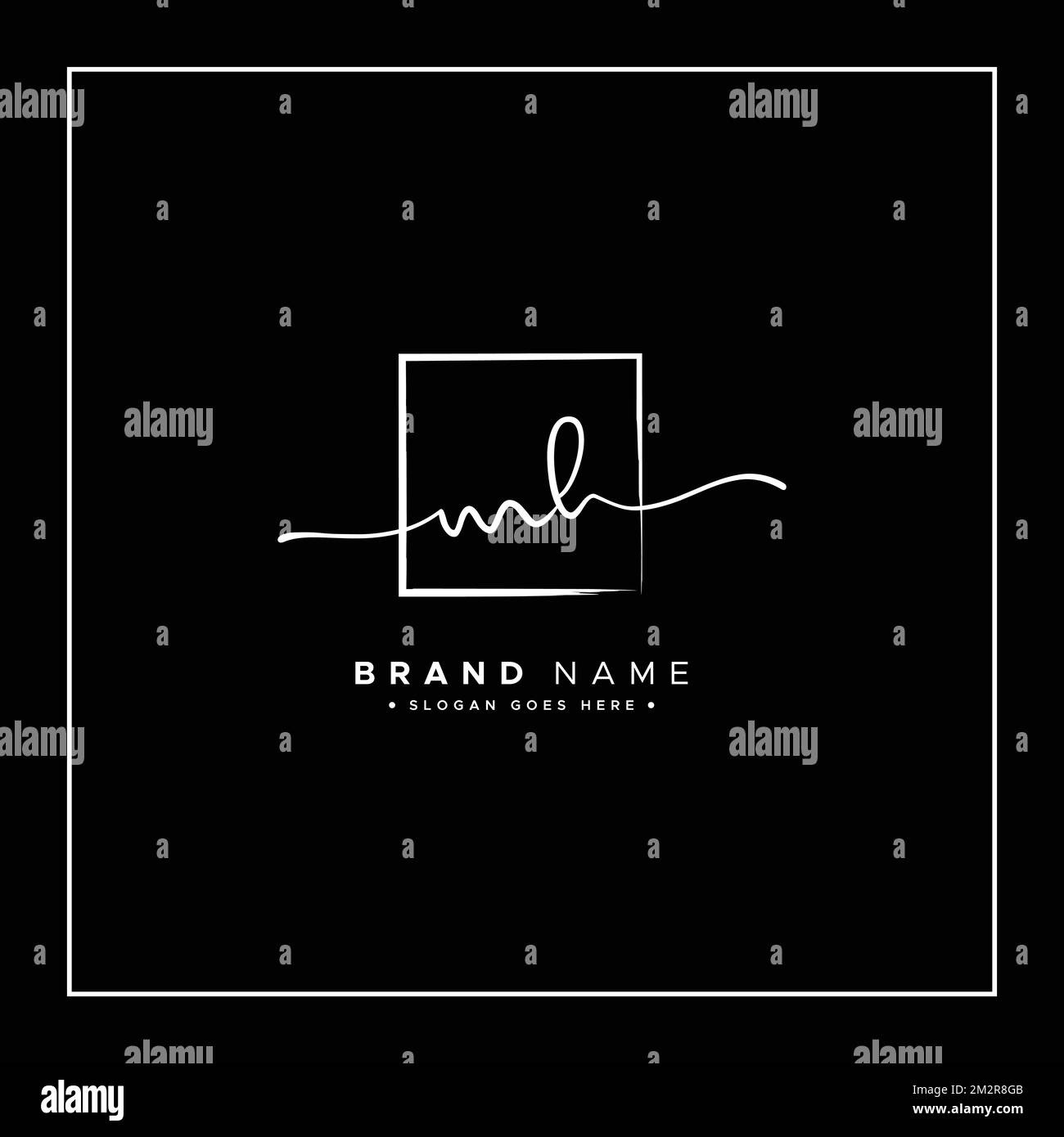 ML Handwritten Signature logo - Vector Logo Template for Beauty ...