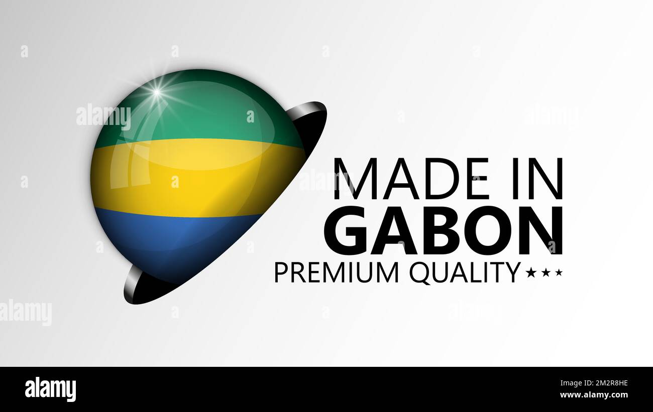 Made in Gabon graphic and label. Element of impact for the use you want to make of it. Stock Vector