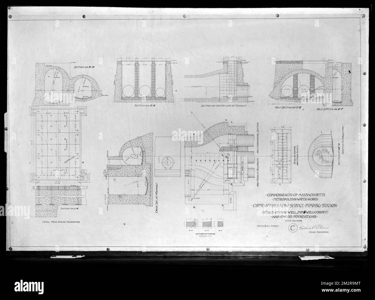 Engineering Plans, Distribution Department, Chestnut Hill Low Service