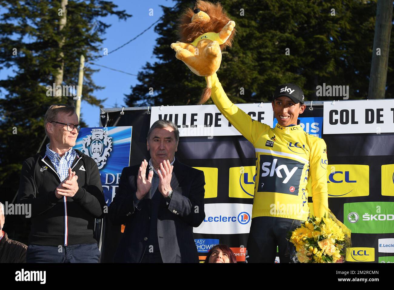 Veste Imperméable Blanche Le Coq Sportif – Egan Bernal Paris-Nice 2019 – Homme