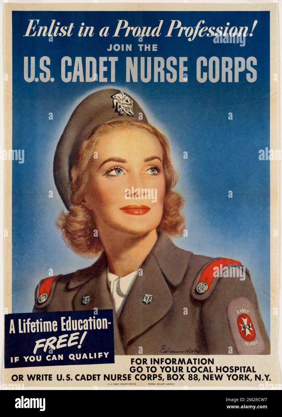 Enlist in a proud profession! Join the U.S. Cadet Nurse Corps , Women