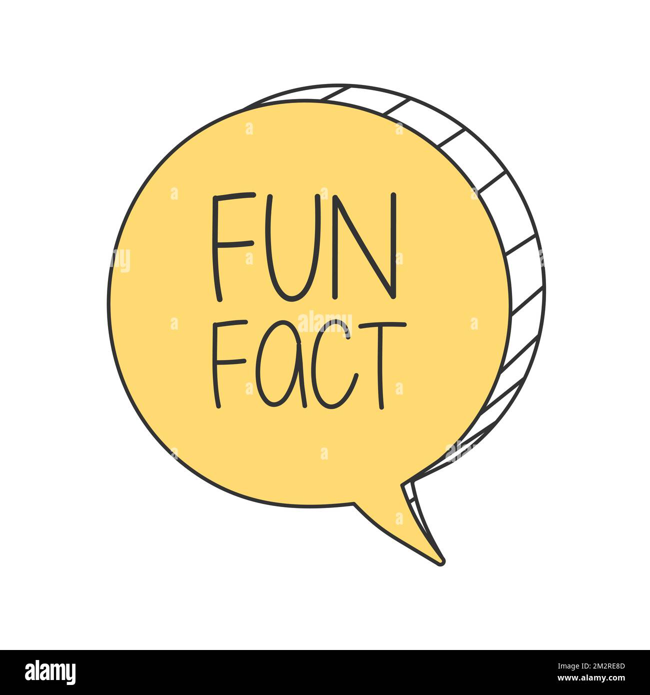 Fun Fact on doodle speech bubble. Vector illustration eps 10 Stock Vector