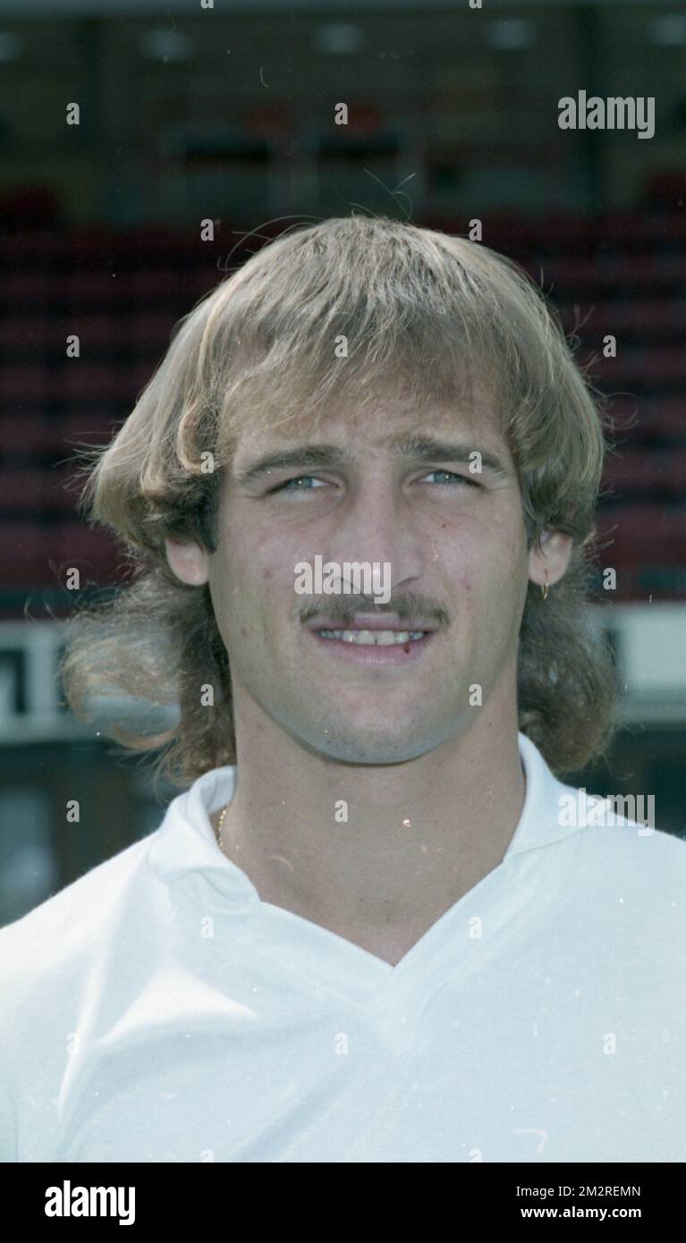 Belgian striker Patrick Goots poses for the photographer at the season