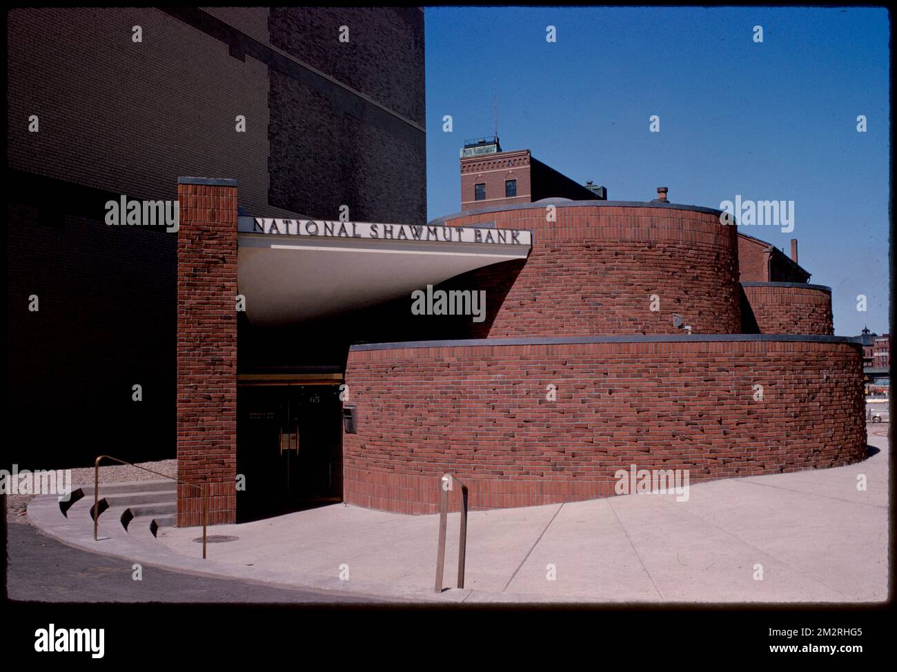 Entrance to National Shawmut Bank, Boston , Buildings, Banks. Edmund L