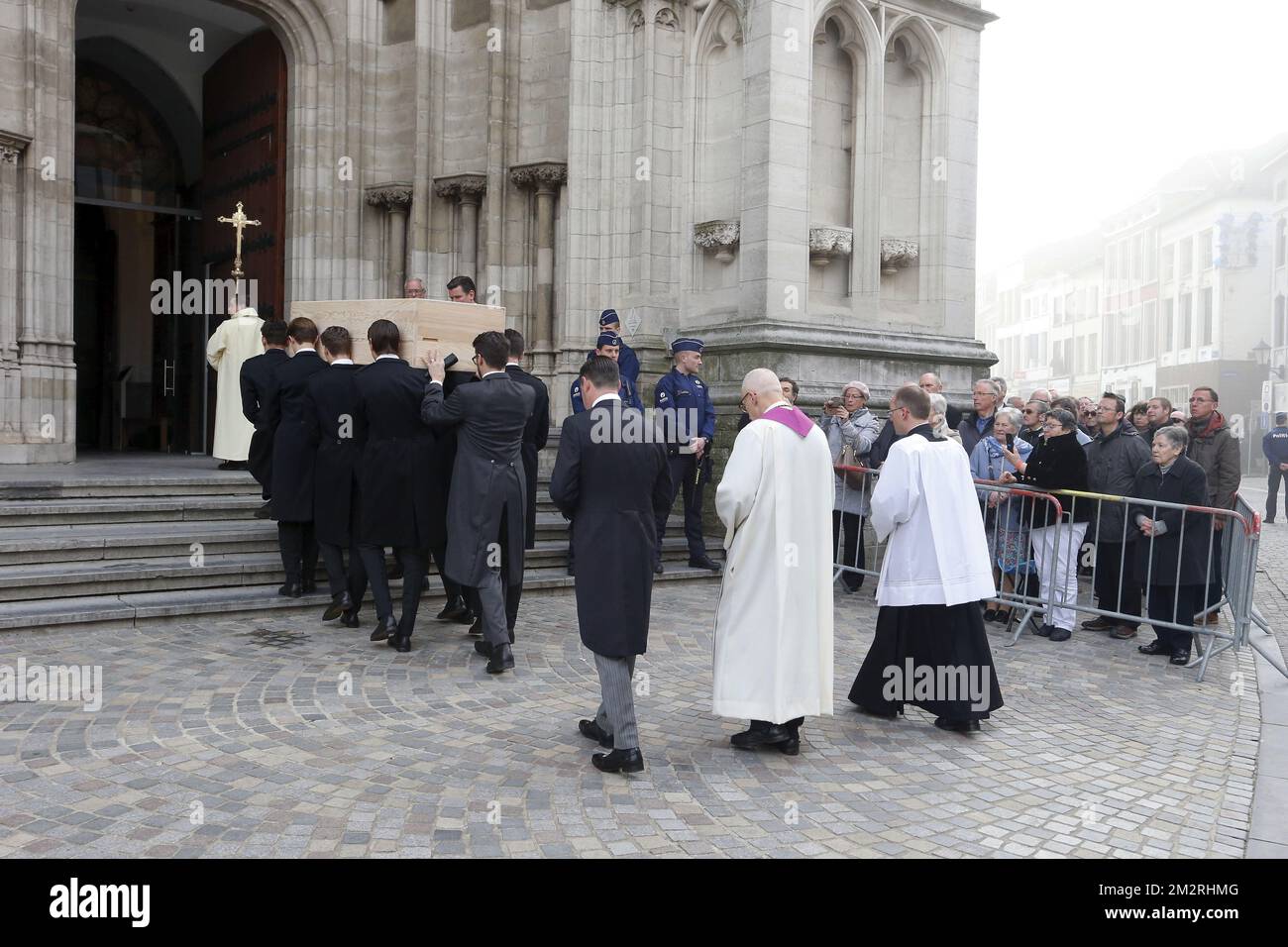 The Coffin Of Cardinal Danneels Arrives For The Funeral Ceremony Of ...