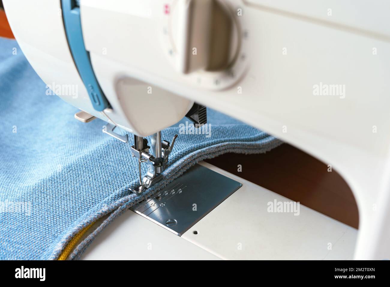 Professional equipment. Modern sewing machine with special pressure