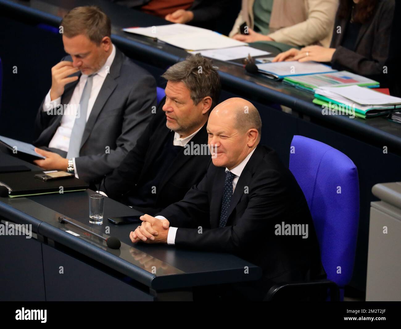 Berlin, Germany, 14 Dec 2022.The German Chancellor, Olaf Scholz, during ...