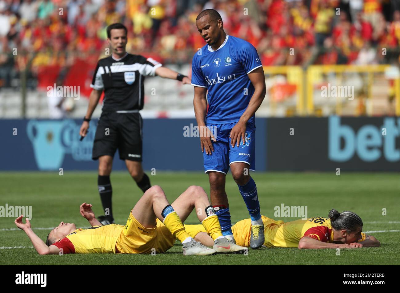 Gent's Vadis Odjidja-Ofoe looks dejected during a soccer game between KAA  Gent and KV Mechelen, the final of the Croky Cup competition, Wednesday 01  May 2019 in Brussels. BELGA PHOTO VIRGINIE LEFOUR