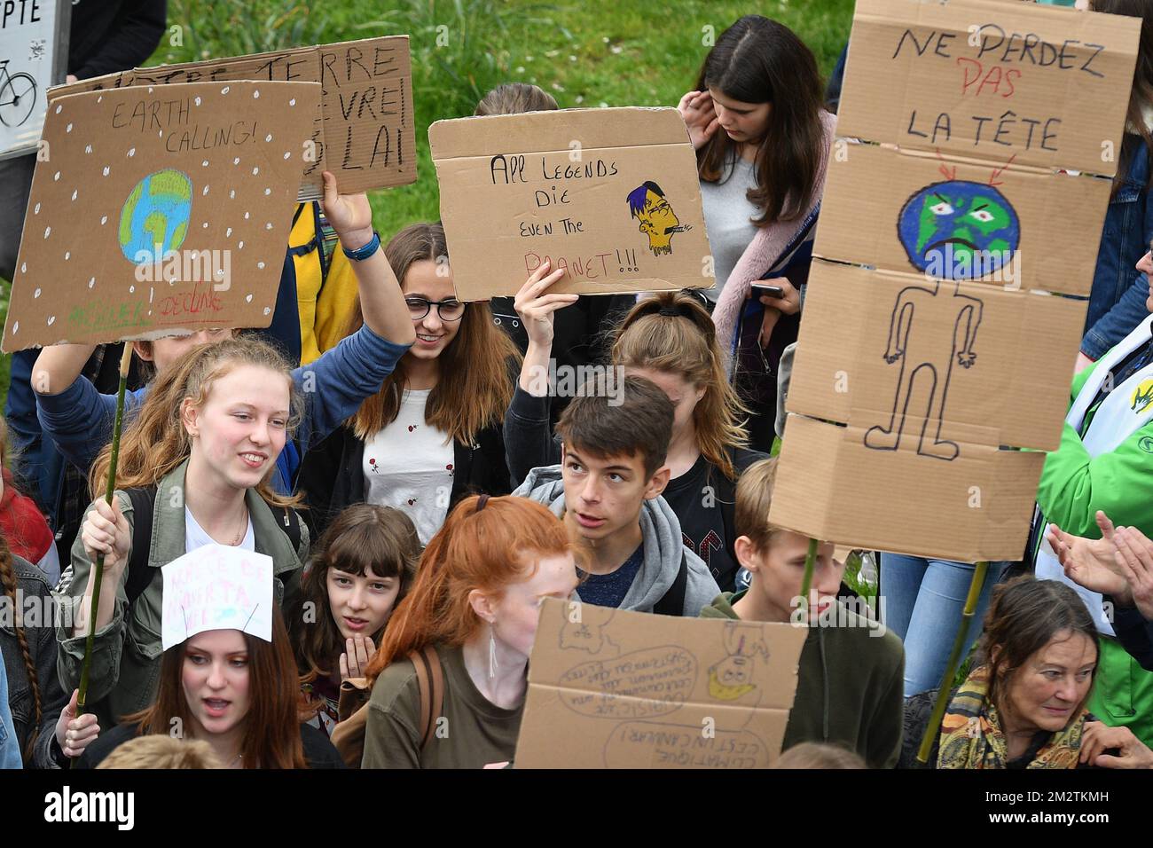 Illustration picture taken during a student strike action, organized by ...
