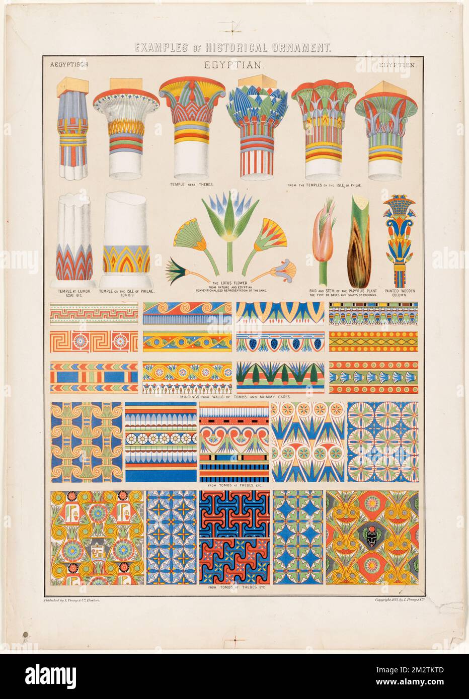 Examples of historical ornament, Egyptian , Architectural decorations