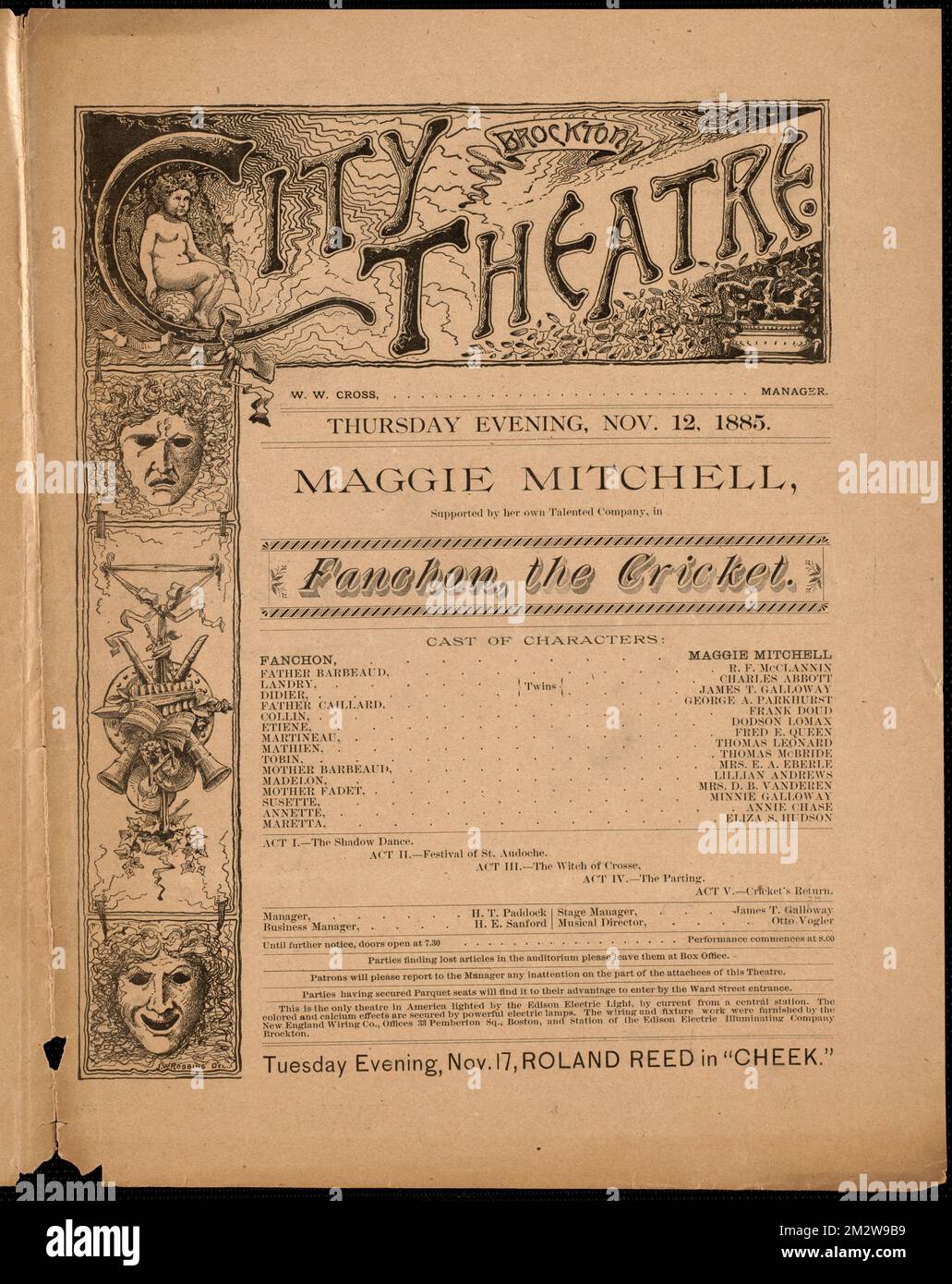 Fanchon, the cricket , Entertainment, Brockton Public Library Archival