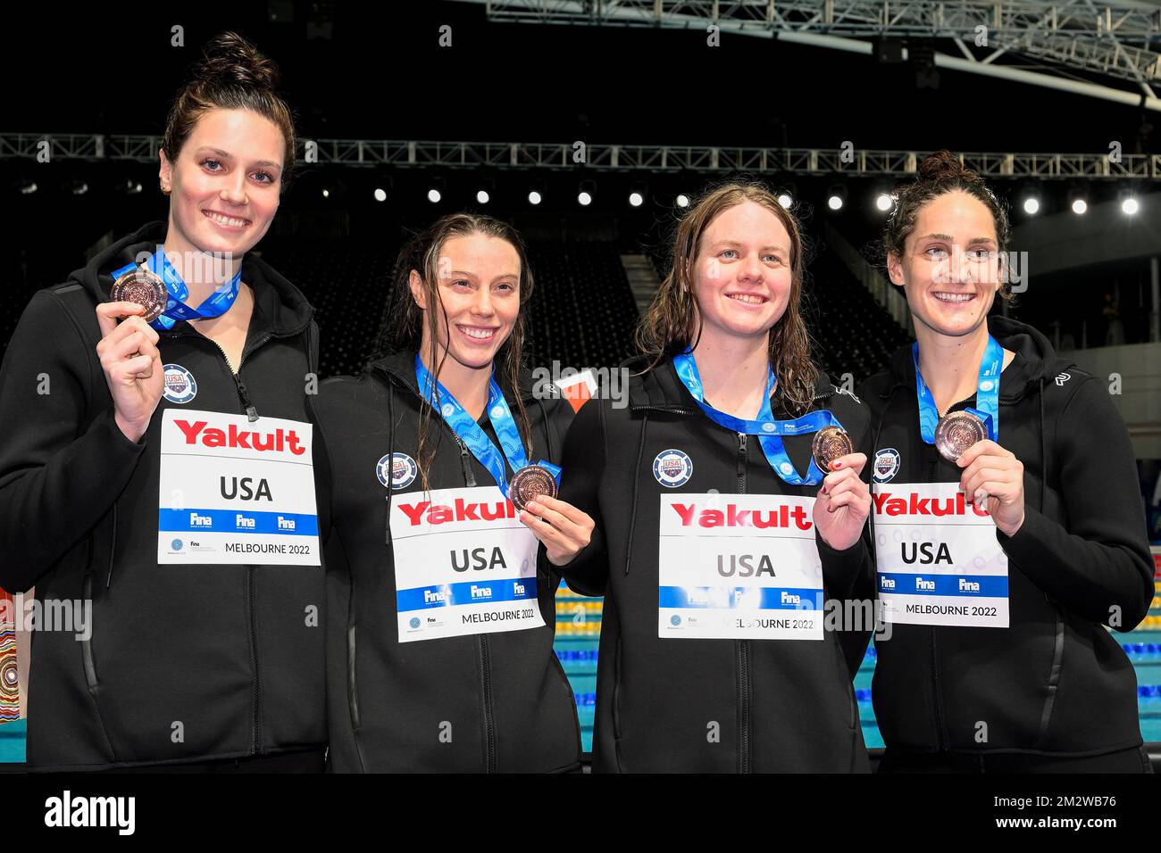 Melbourne, Australia. 14th Dec, 2022. Alex Walsh, Hali Flickinger, Erin