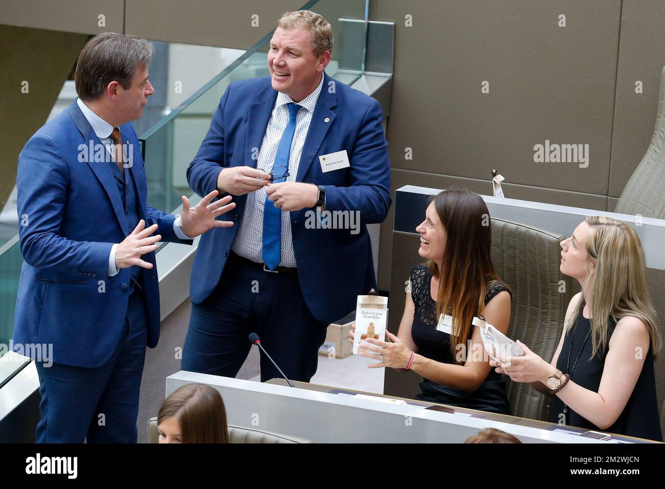 N-VA's Bart De Wever, N-VA's Maarten De Veuster, N-VA's Maaike De ...
