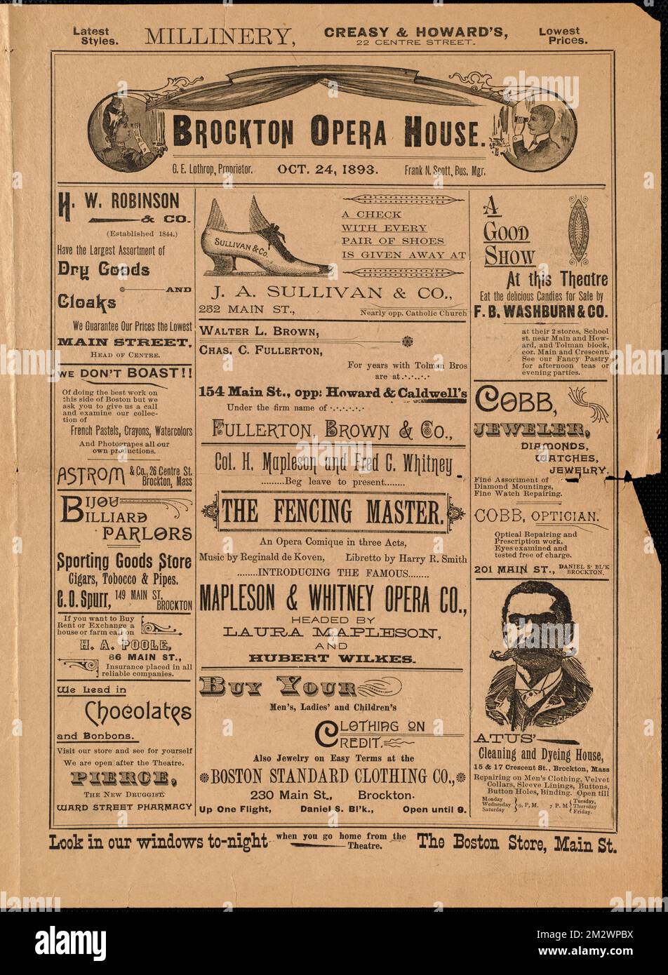 The fencing master , Entertainment, Brockton Public Library Archival