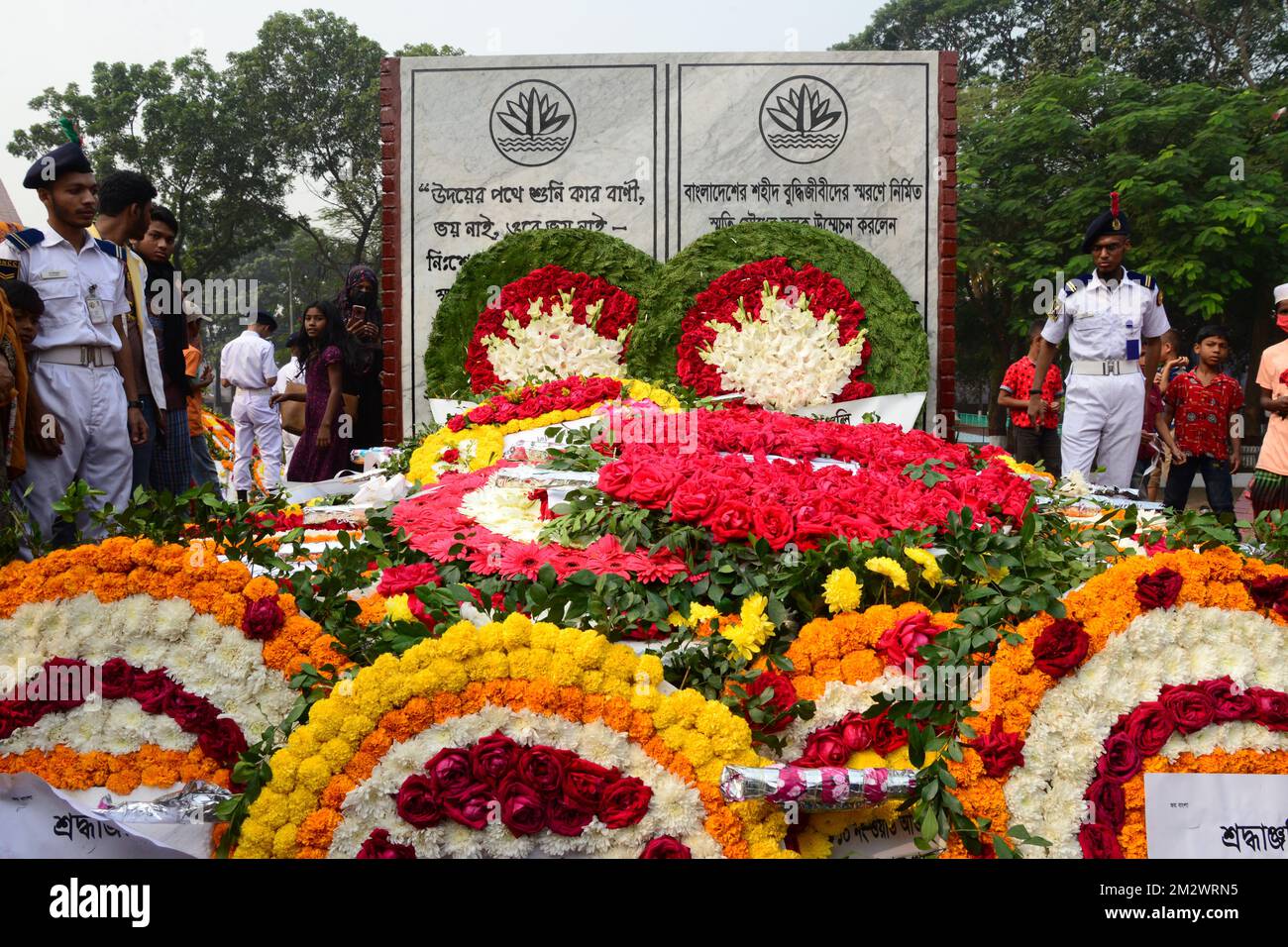 Bangladeshis peoples pay tribute to the martyred intellectuals at the ...