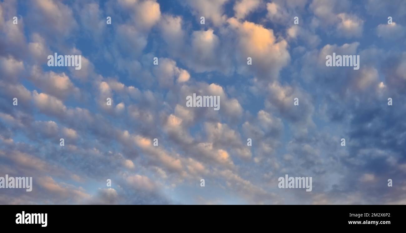 Stratocumulus cloud (Stratocumulus) at sunrise Stock Photo