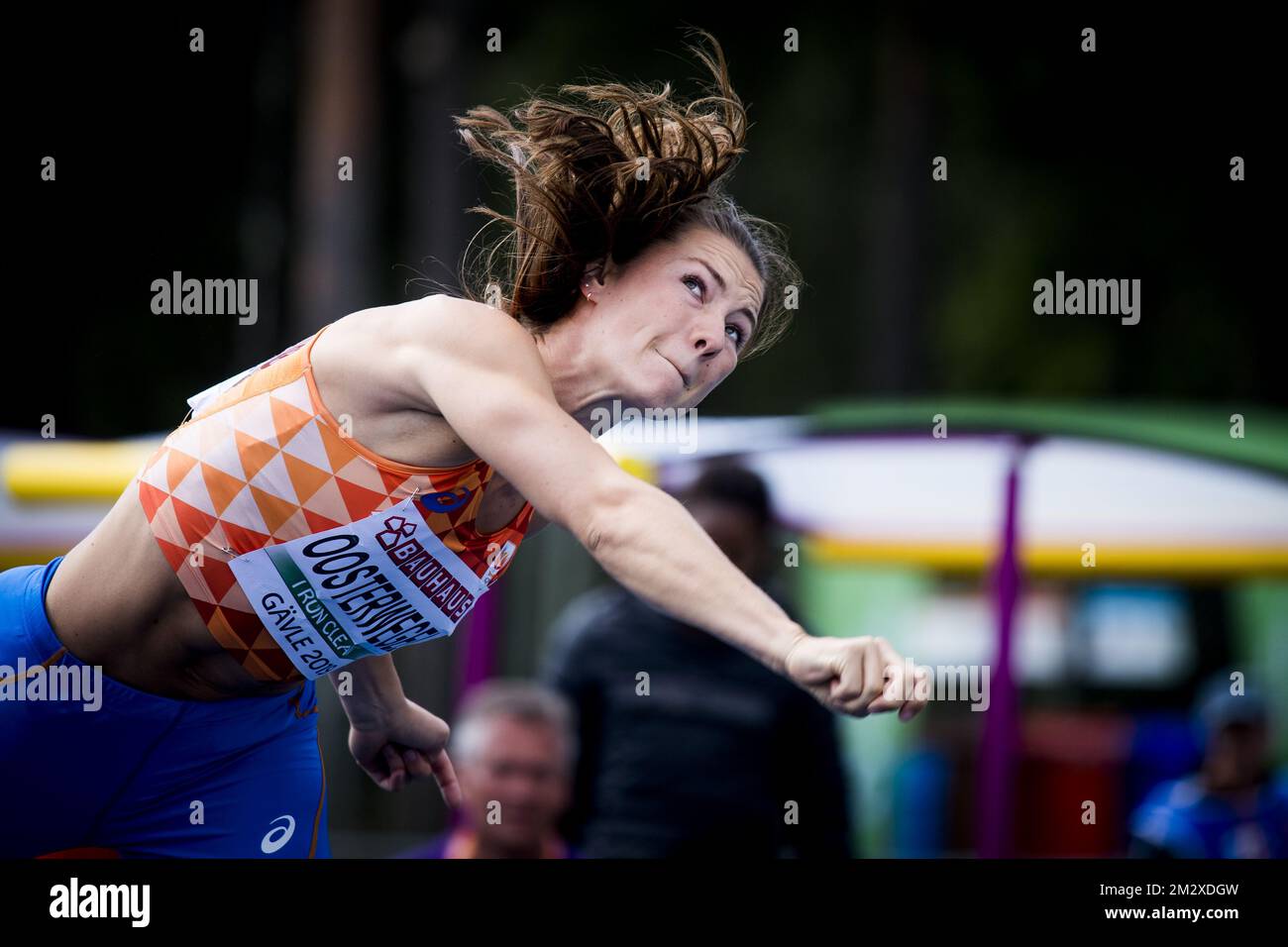 Dutch Emma Oosterwegel pictured in action during the javelin throw of