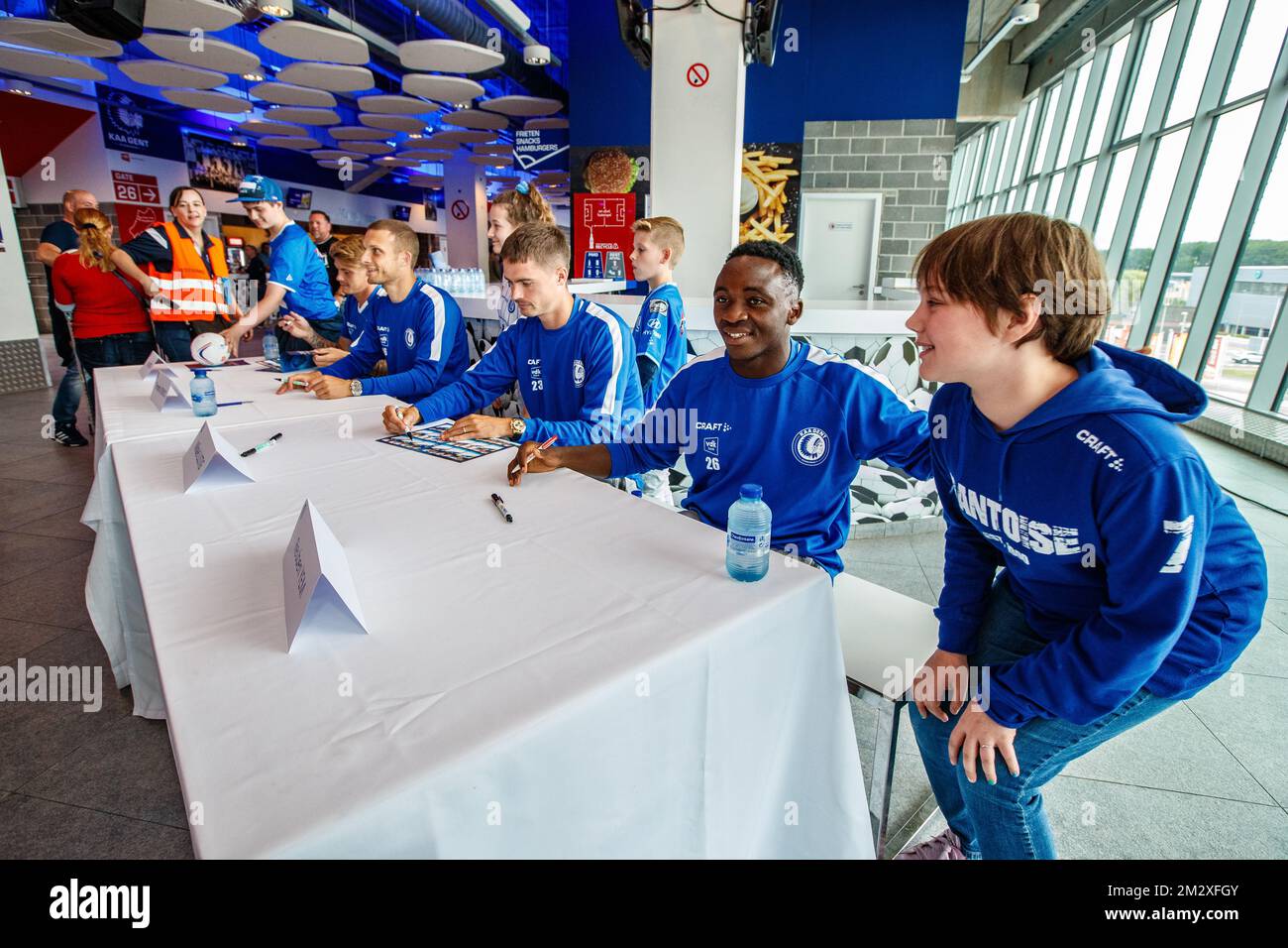 Gent's Timothy Derijck, Gent's Mikael Lustig and Gent's Reuben Yem