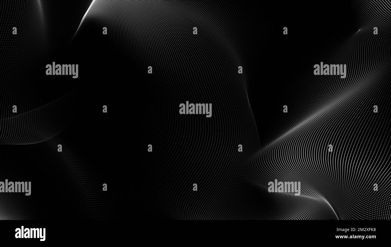 Black and white geometric abstract technology and science background