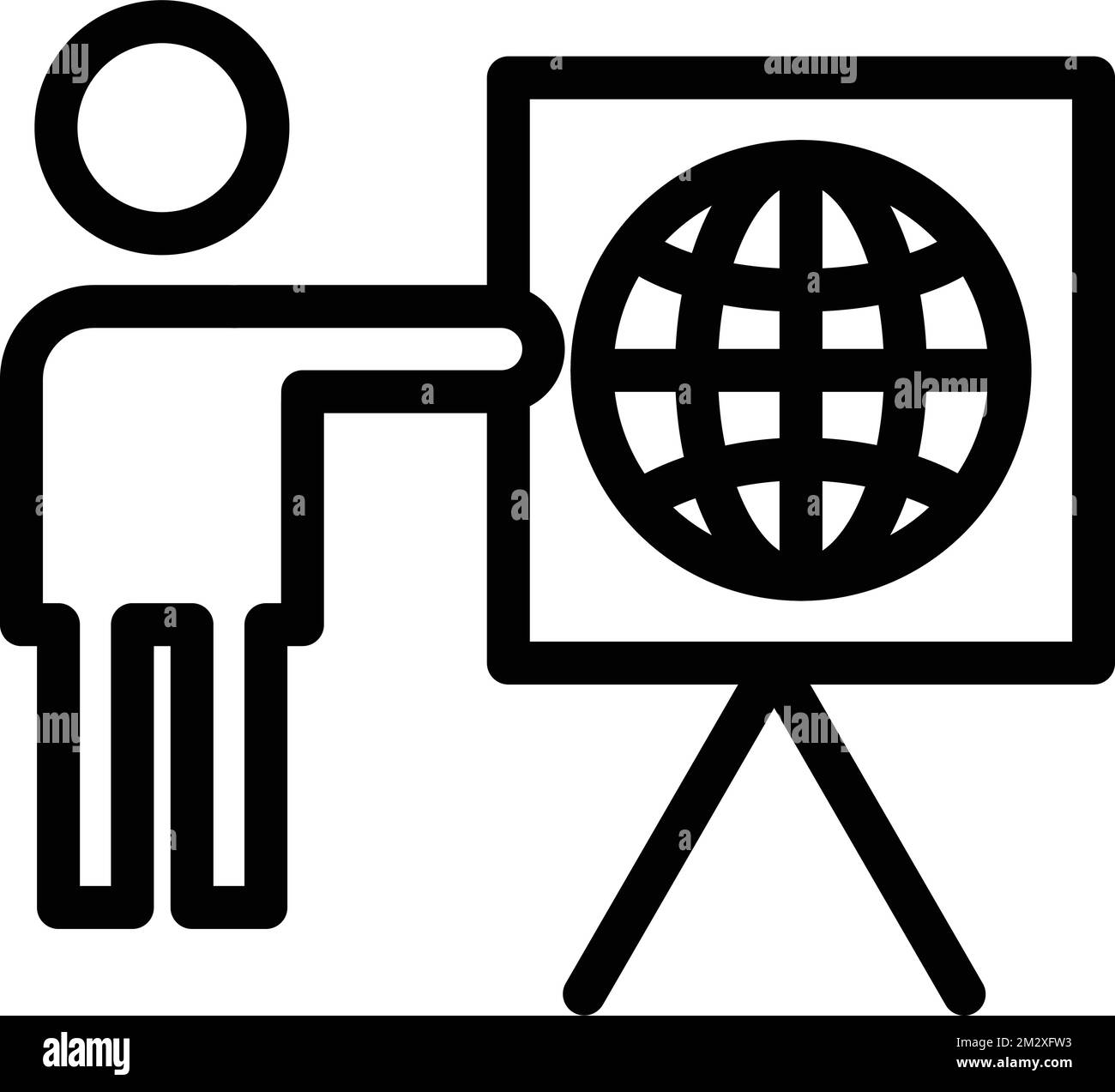 Business Presentation Vector Illustration Line Icon Design Stock Vector