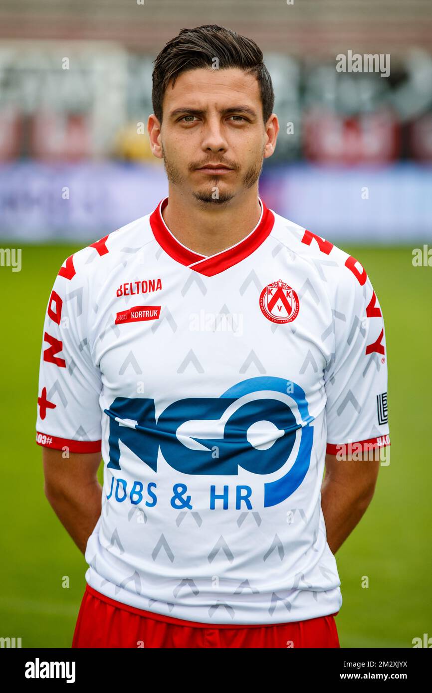 Kortrijk's Larry Azouni poses for photographer, at the 20192020