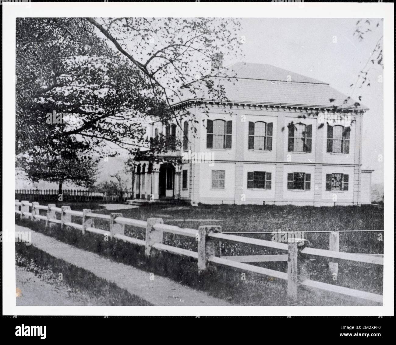 First Wayland High School , Schools. Wayland Free Public Library Cage