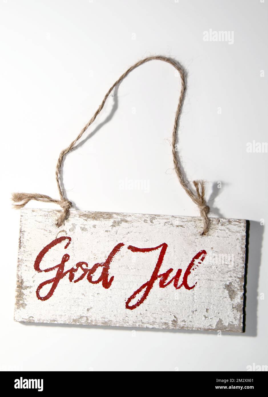 A sign that says Merry Christmas (In Swedish God Jul Stock Photo Alamy