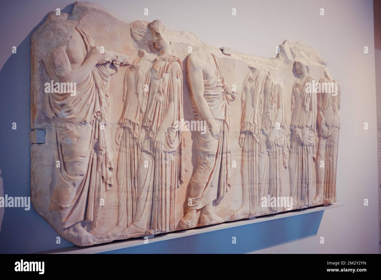The Plaque of the Ergastines in the Louvre Museum. Paris, France Stock
