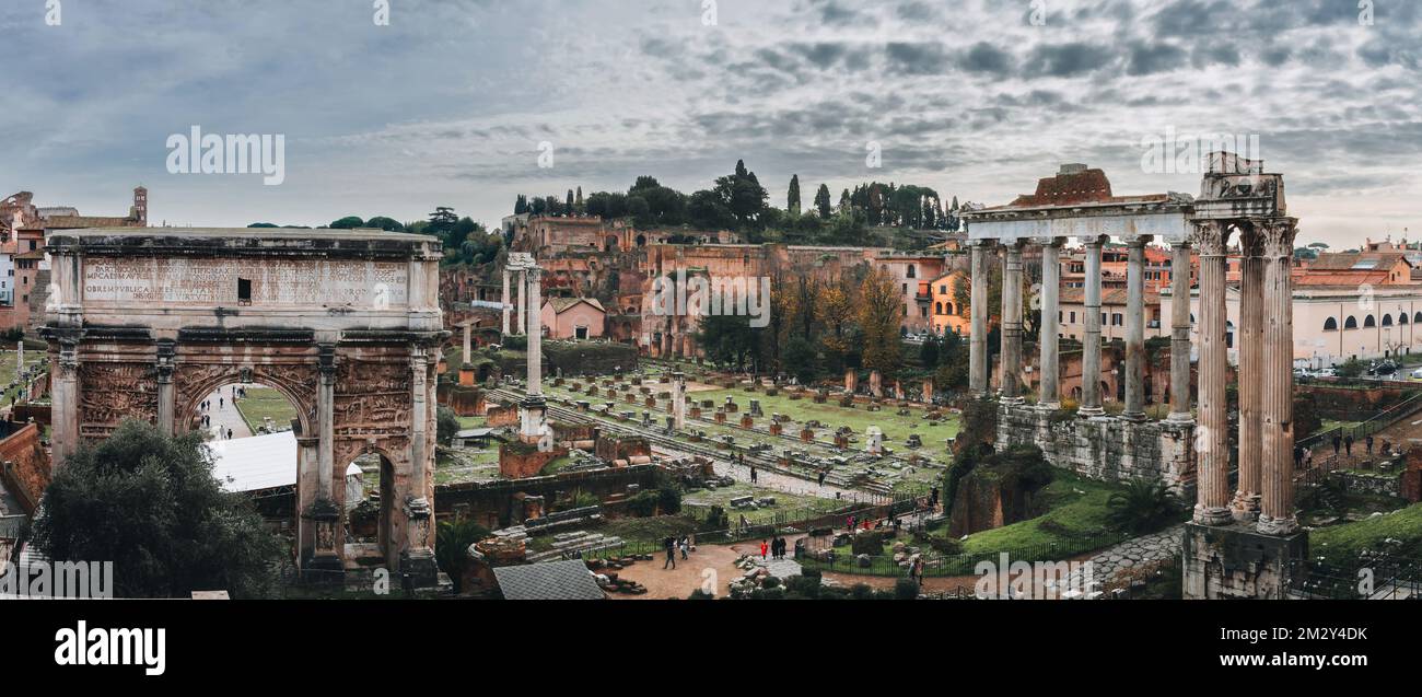 Rome, Italy The Roman Forum, Latin Forum Romanum, Italian Foro
