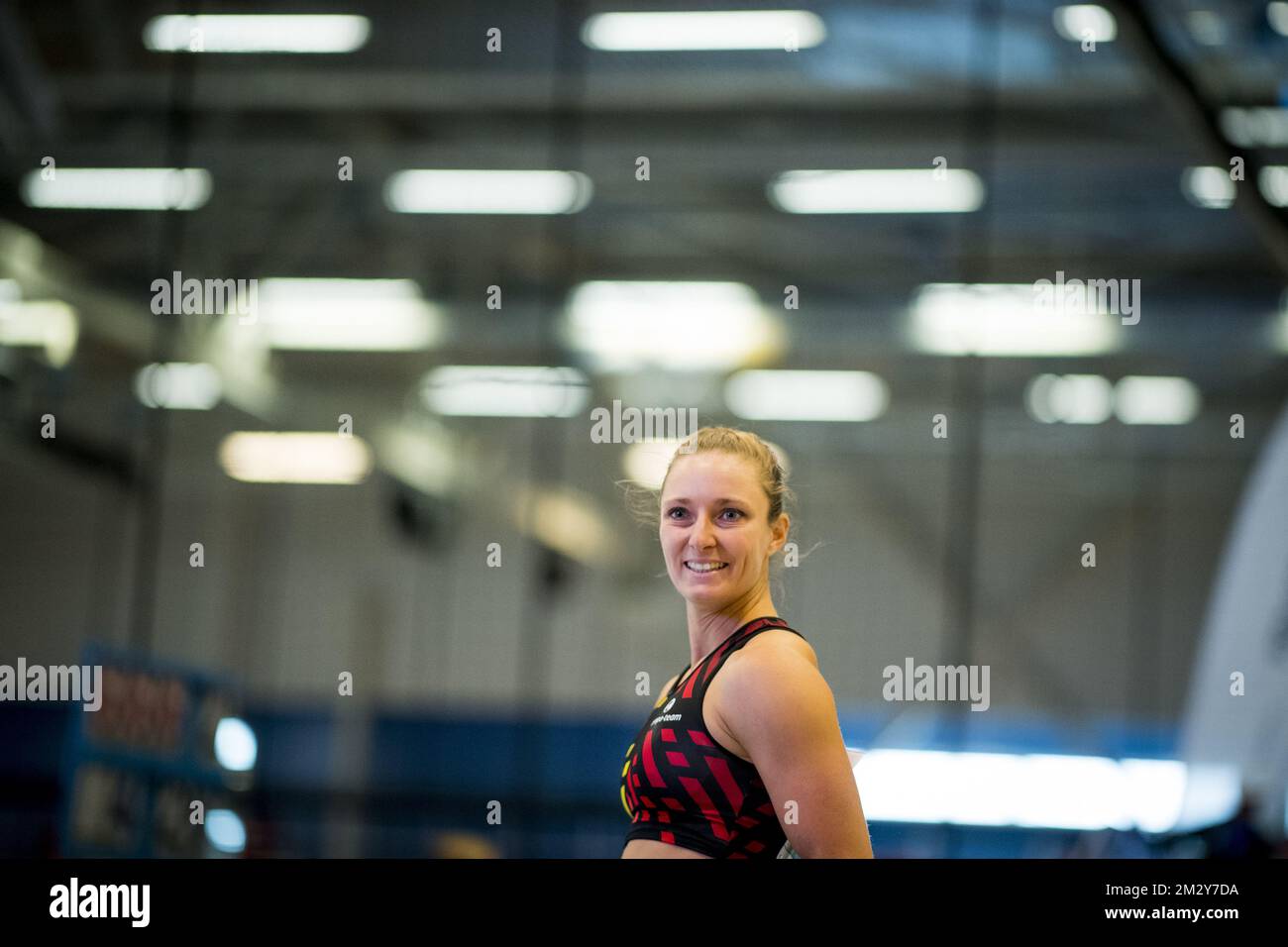 Belgian Fanny Smets pictured in action during the women's pole vault