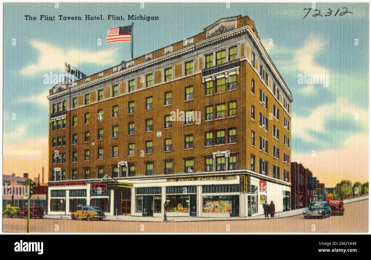 The Flint Tavern Hotel, Flint, Michigan , Hotels, Tichnor Brothers Collection, postcards of the United States Stock Photo