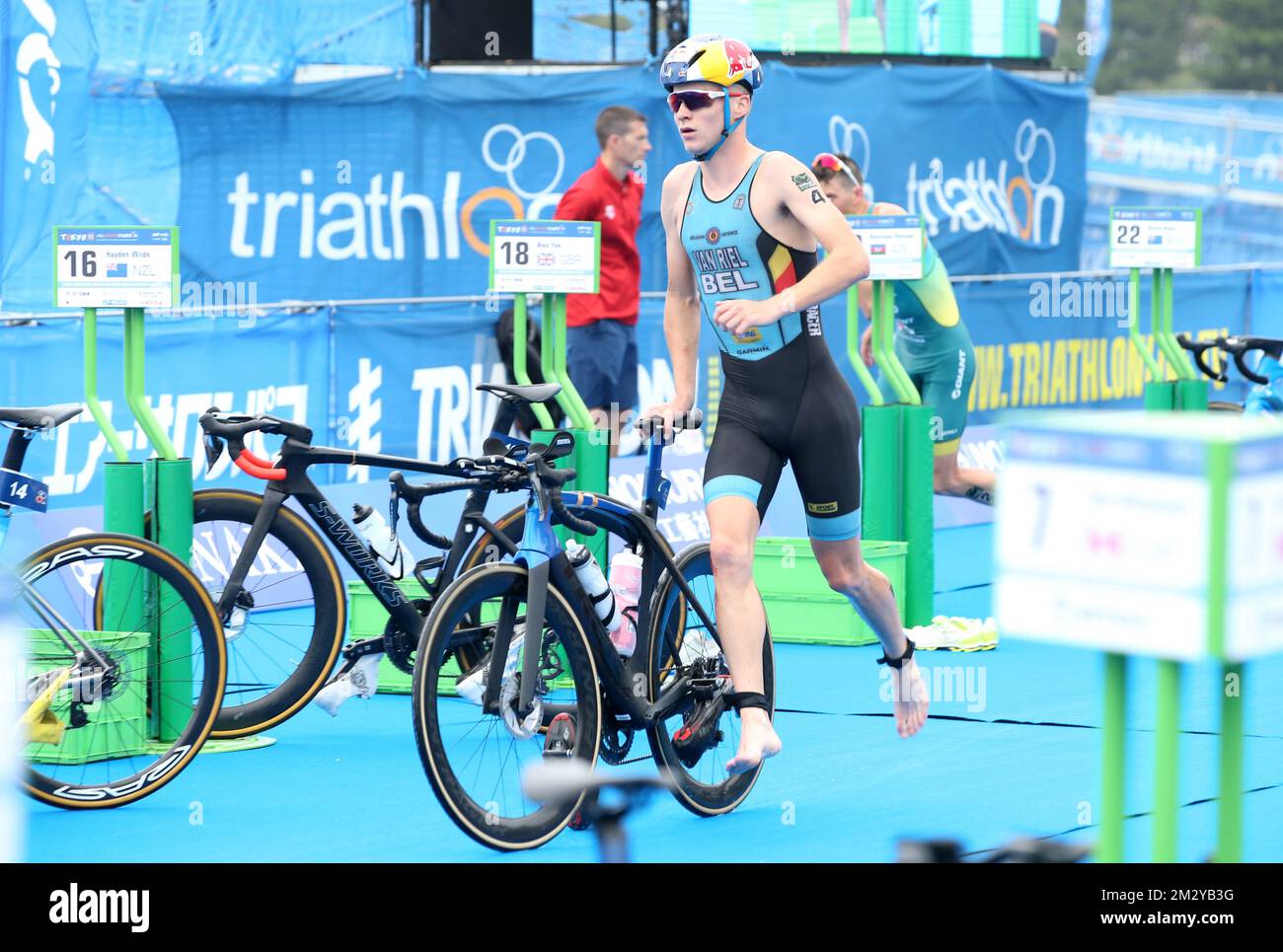 Belgian Marten Van Riel pictured in action during the men's race of the ...