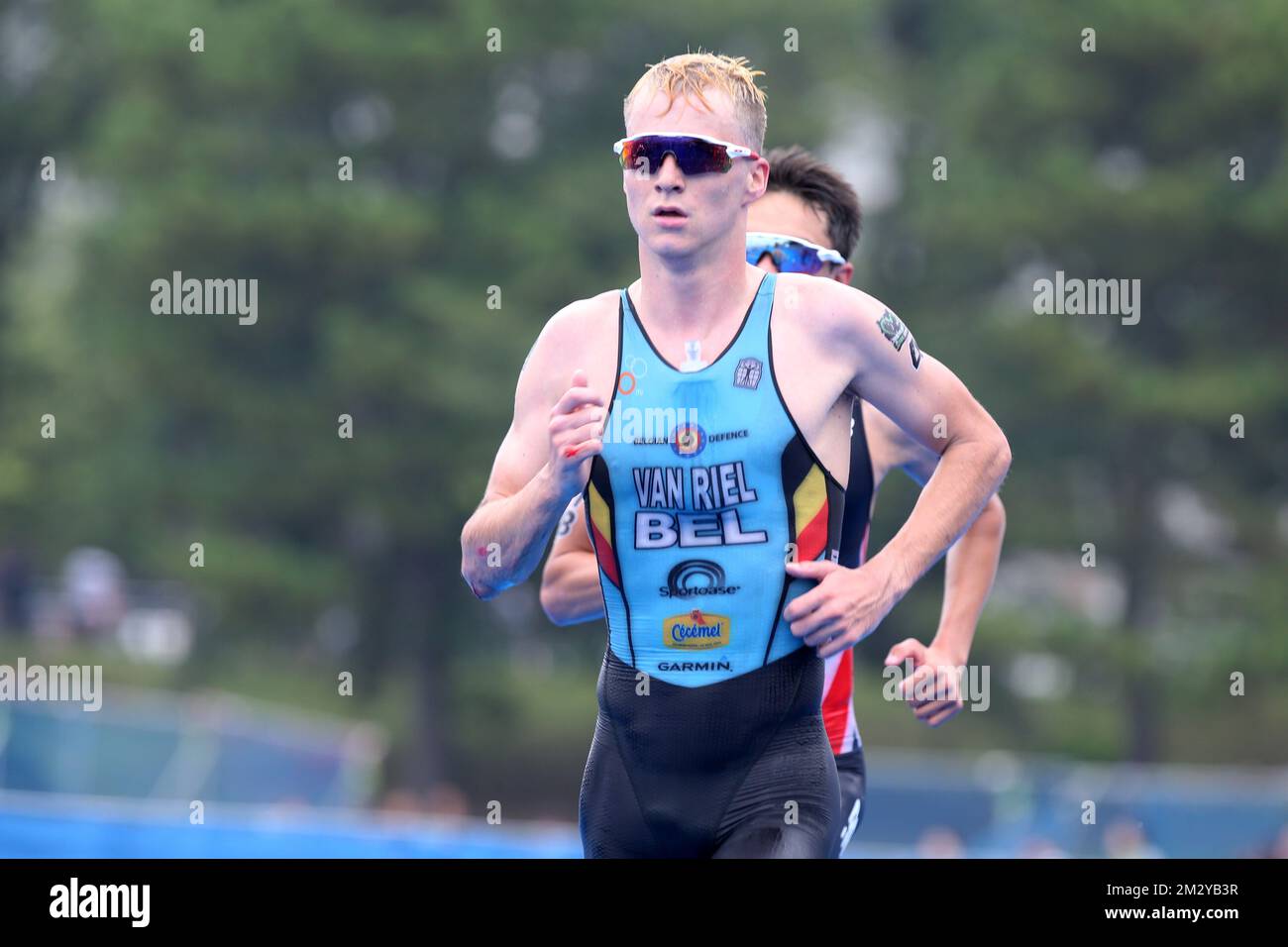 Belgian Marten Van Riel pictured in action during the men's race of the ...