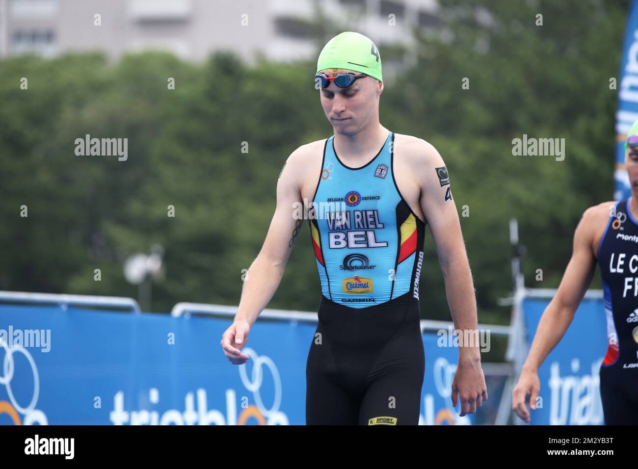 Belgian Marten Van Riel pictured at the start of the men's race of the ...