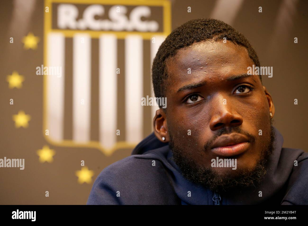 Charleroi's new player Shamar Nicholson pictured during a press