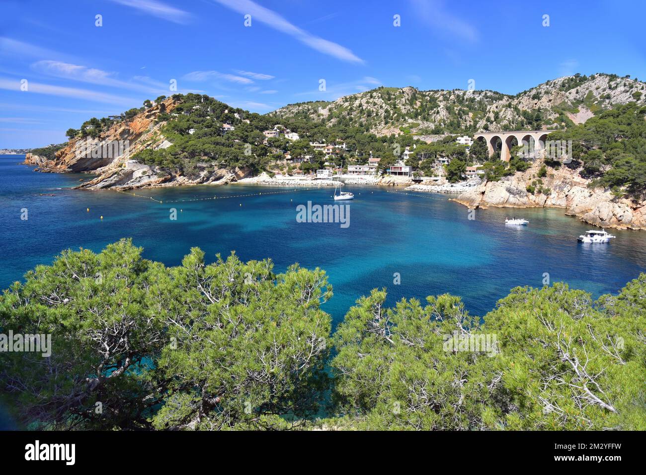Calanque de Mejan on the customs officers' path (Chemin des douaniers ...