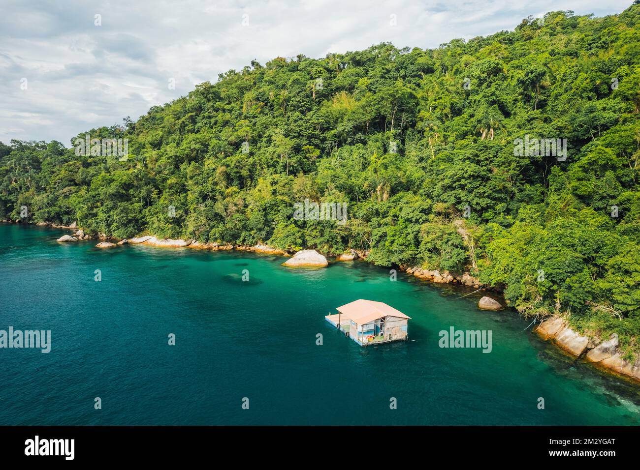 Big island Ilha Grande Abraao beach in Angra dos Reis, Rio de Janeiro