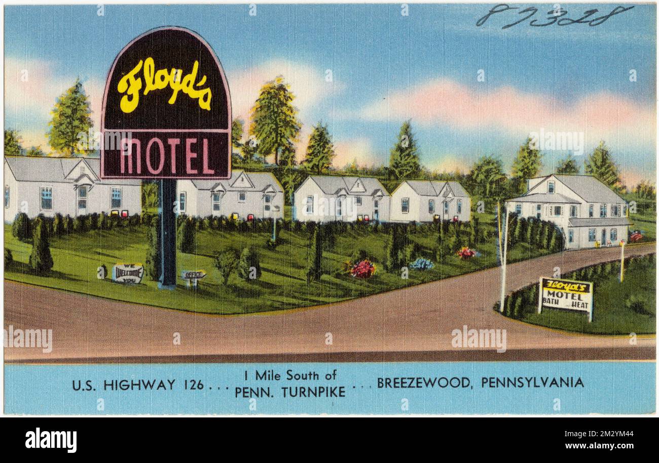 Floyd's Motel, U.S. Highway 126... 1 mile south of Penn. Turnpike... Breezewood, Pennsylvania